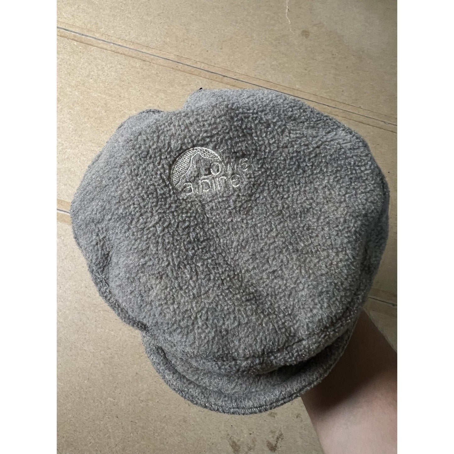 Lowe Alpine Trapper Hat Mens M Gray Faux Fur Lined Ear Flap Adjustable Winter