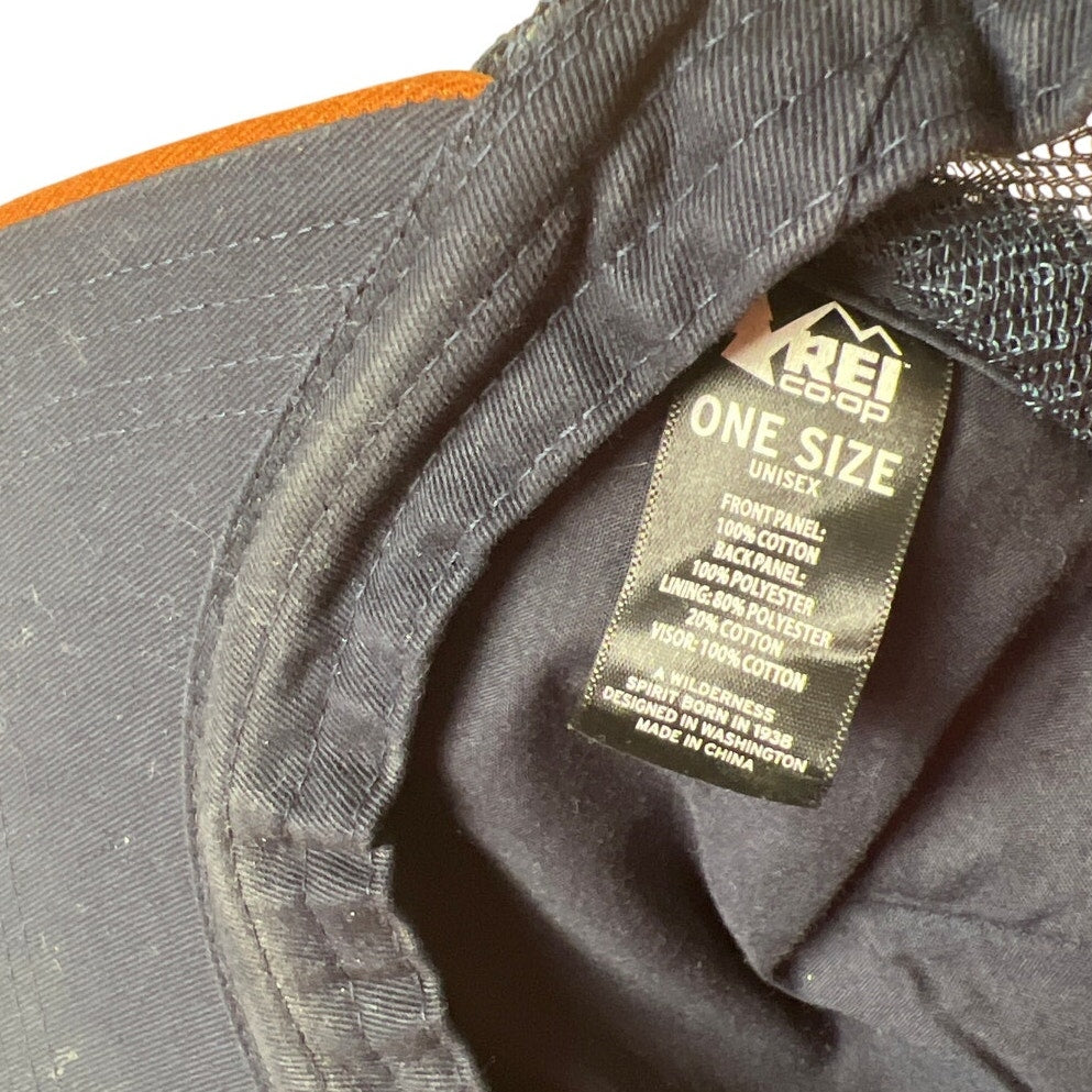 REI Co-op Trucker Hat Mesh Snapback Yellow, Blue Unisex