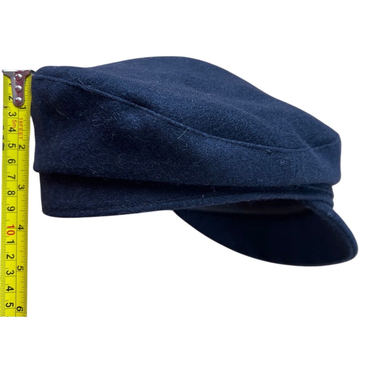 Authentic Greek Fisherman's Cap Black Greek Hat Men's Wool Blend *No Size*