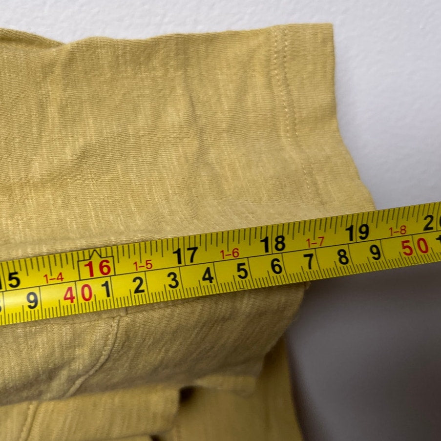 Sundance Women's Medium Top Tunic Tee Cross Hem mustard yellow Long Sleeve