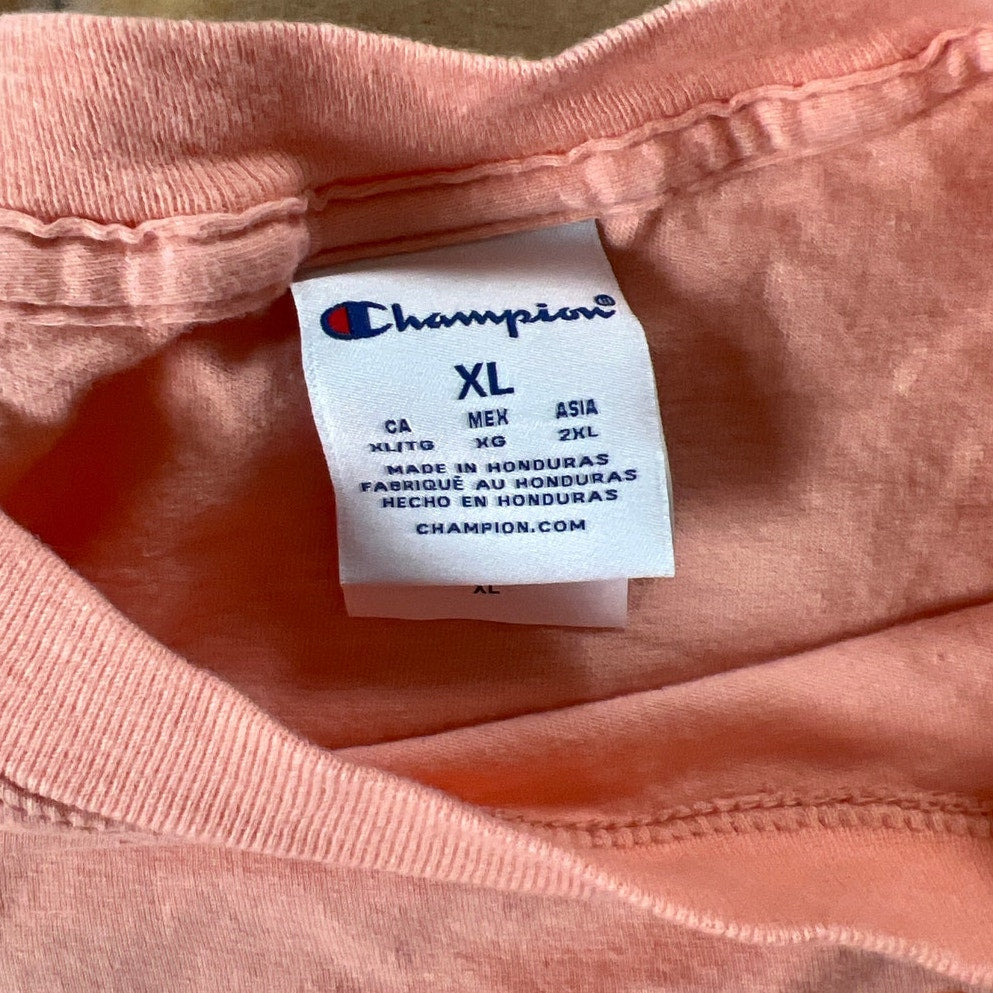 Champion Retro Peach Skater Girl Graphic Tee XL
