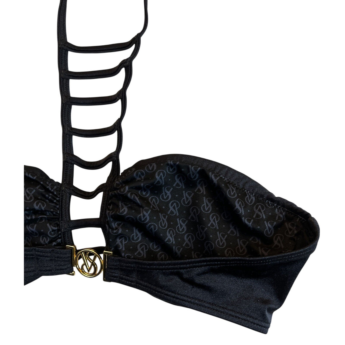 Victoria's Victoria Secret S Small Bikini - Black Gold Clasp - EUC