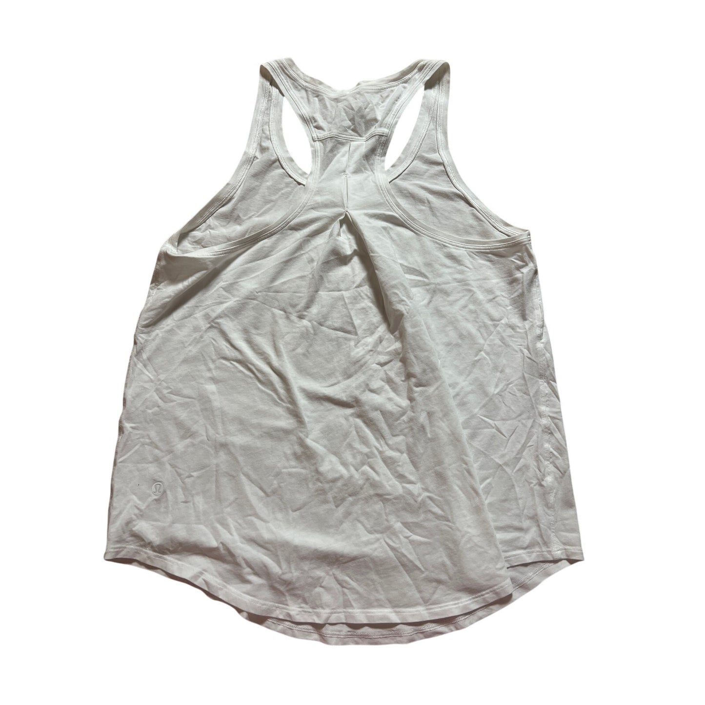 Lululemon Cool Racerback Tank Top Nulu Size 8 White Yoga Dance Gym Active