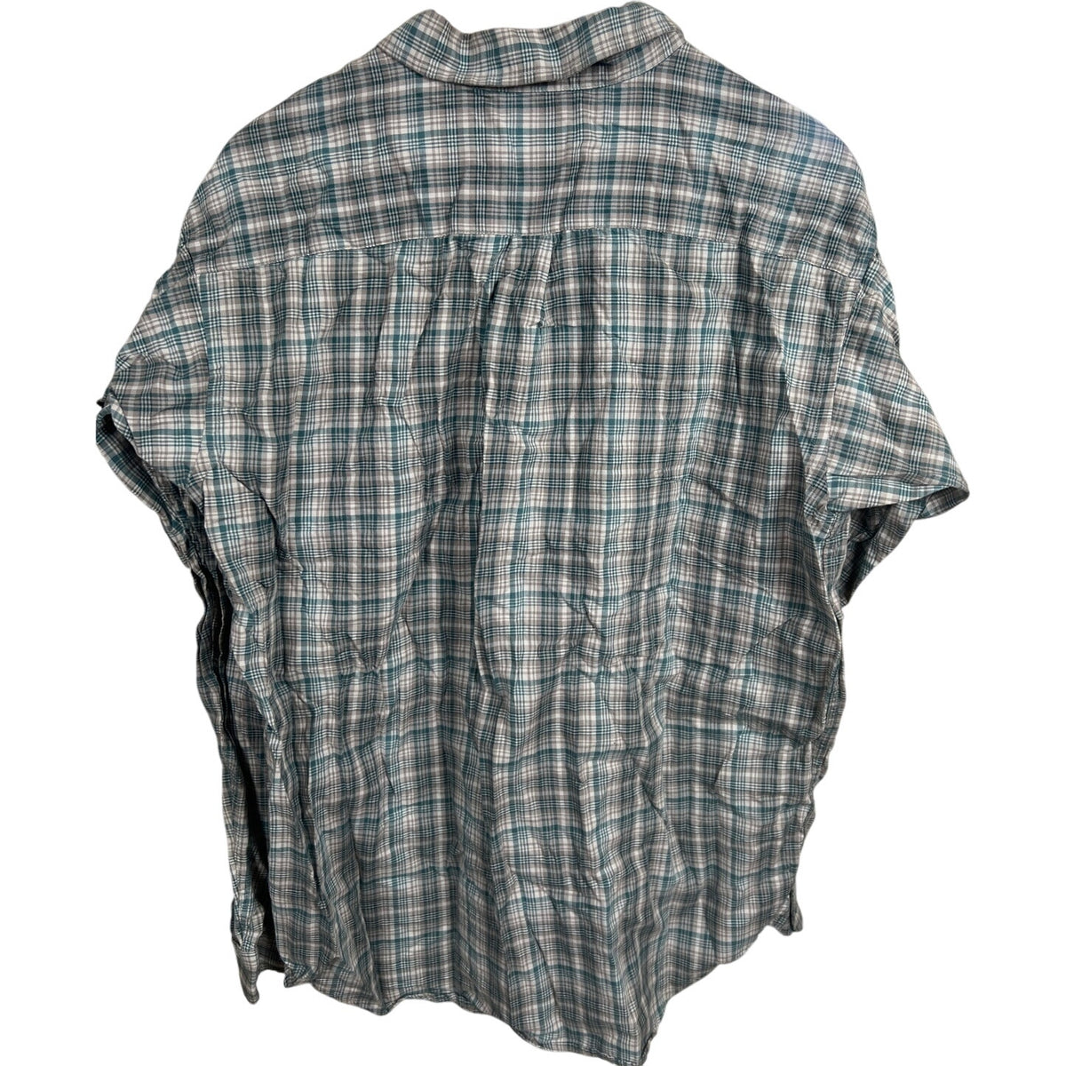 Patagonia Organic Cotton Large Green Plaid Long Sleeve
