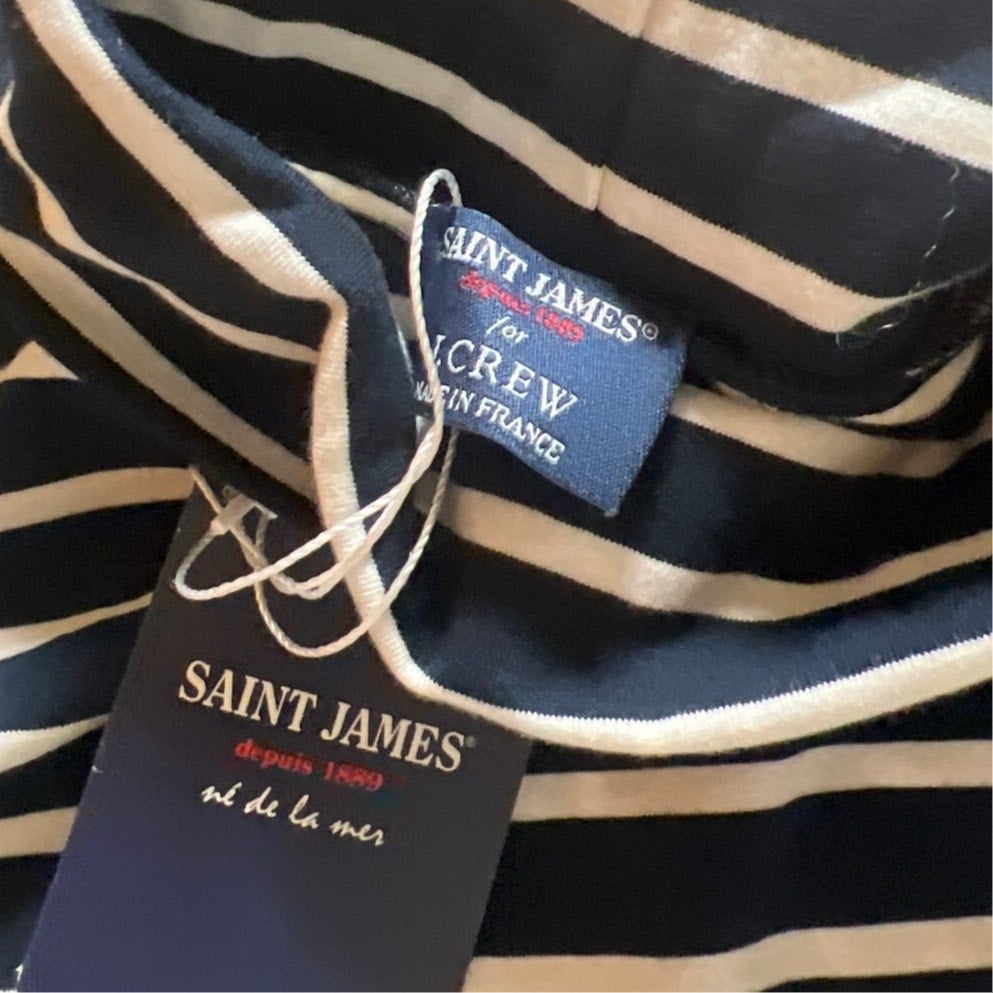 NWT Saint James For J.Crew Striped Turtle Neck Long Sleeve Size 34