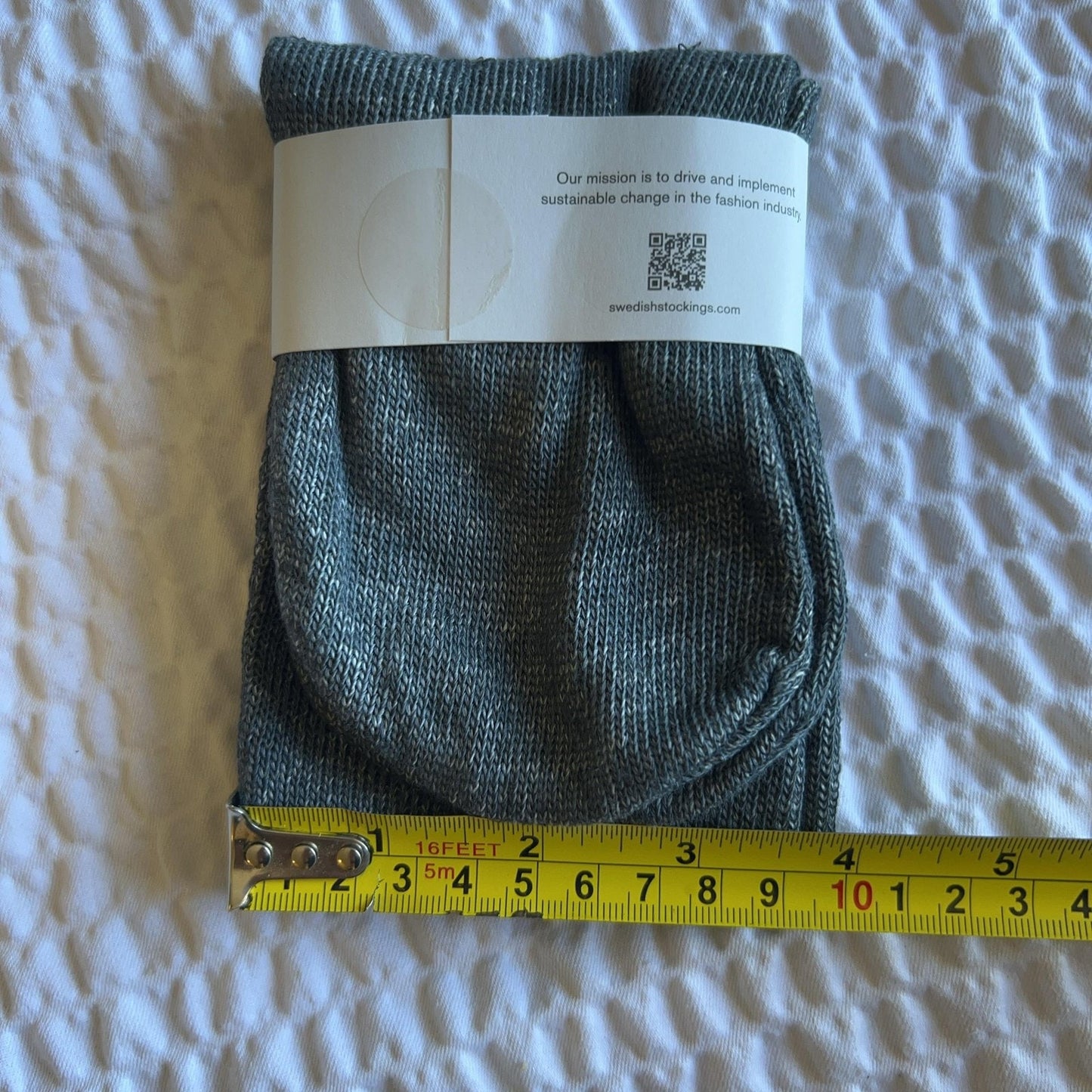 Swedish Stockings Crew Socks Unisex One Size Green Mid Calf Cotton Blend