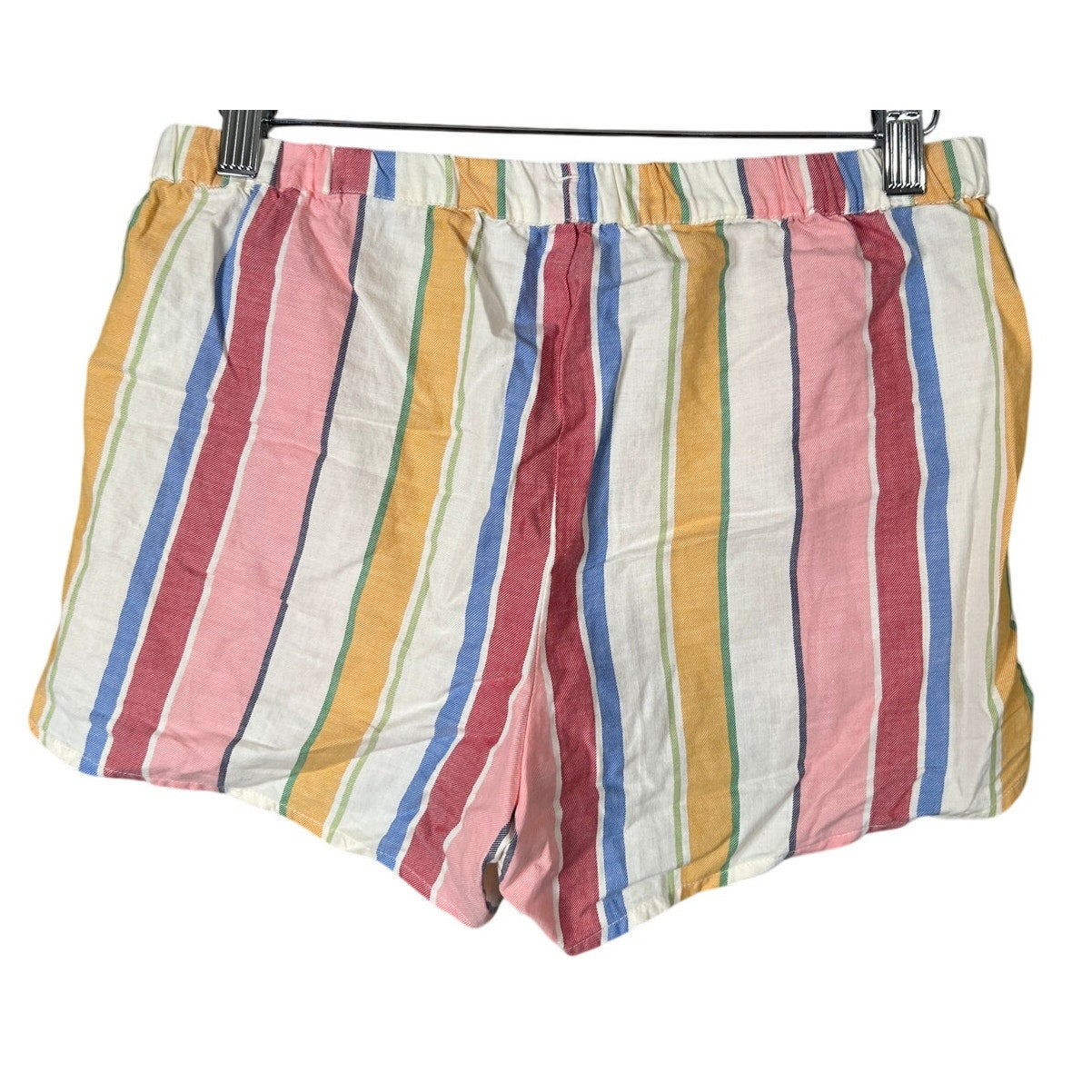 Madewell Striped Smoke Waist Pull On 100% Cotton Women Shorts Size XS