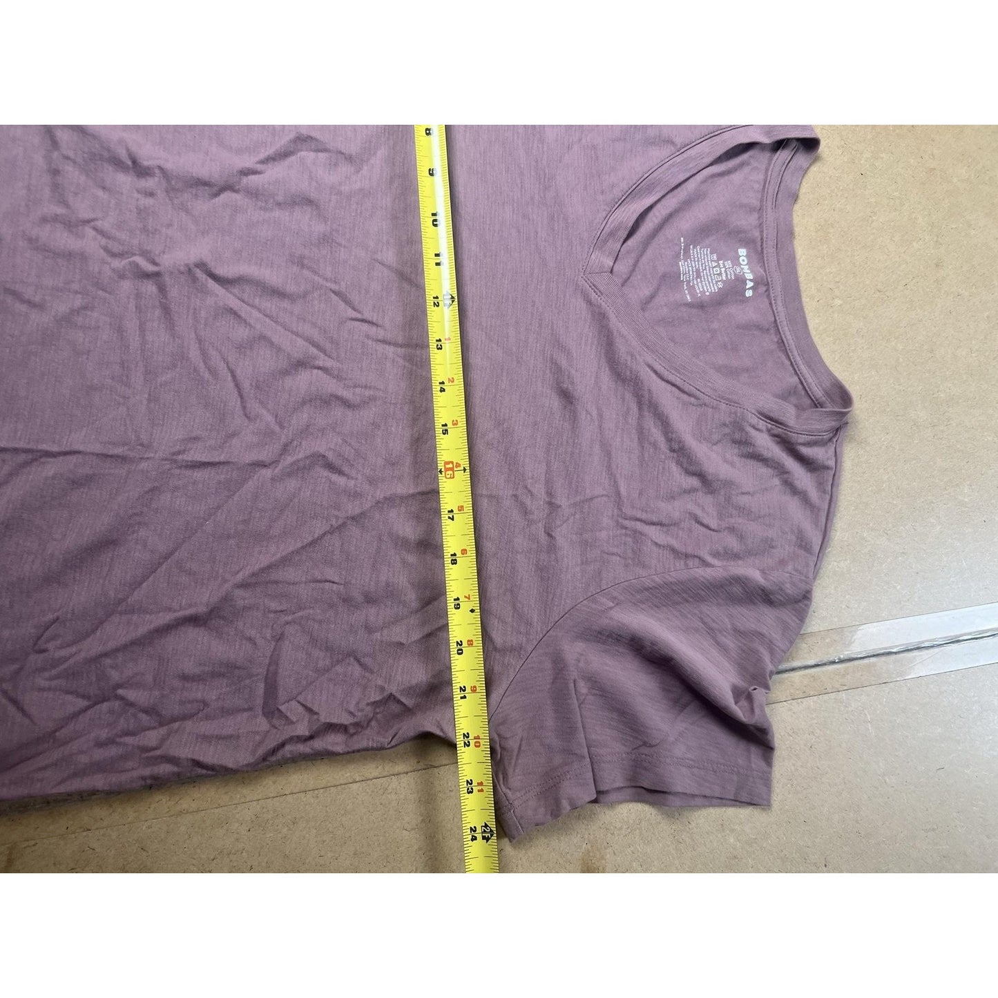 Bombas T-Shirt Womens XL Purple V-Neck 100% Cotton Lightweight Tagless