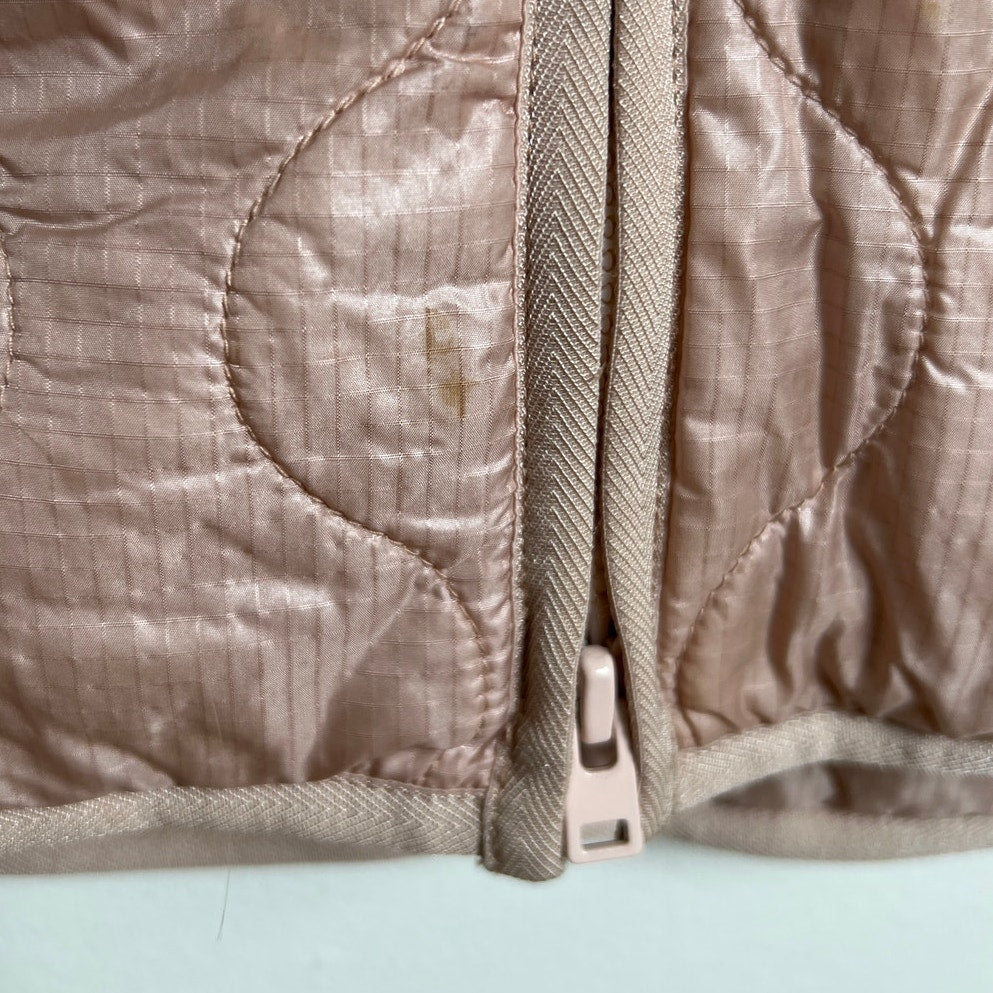 J. Crew Pale Pink Quilted Vest Neutral Peachy Pink Vest Puffer Size S