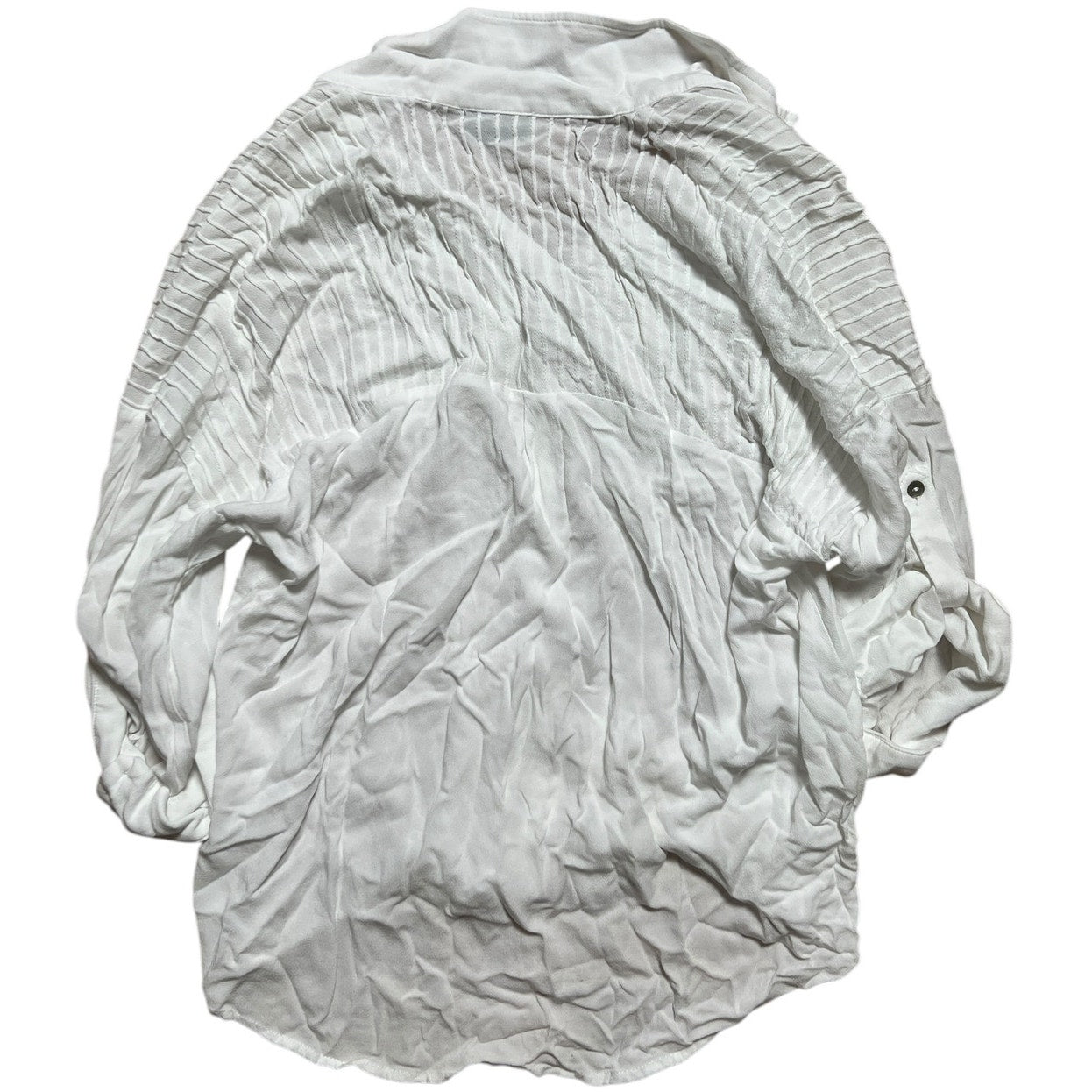 Vici Women's Shirt Wide Long Sleeve White Button Up Top Size Medium M