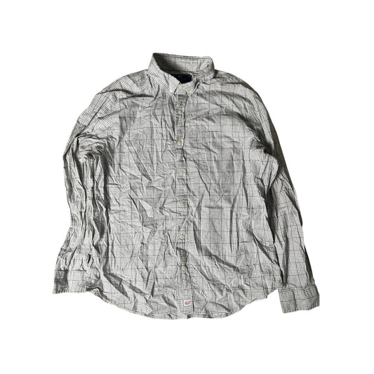 Vineyard Vines Shirt Mens XL Gray Check Long Sleeve Button Up Slim Fit