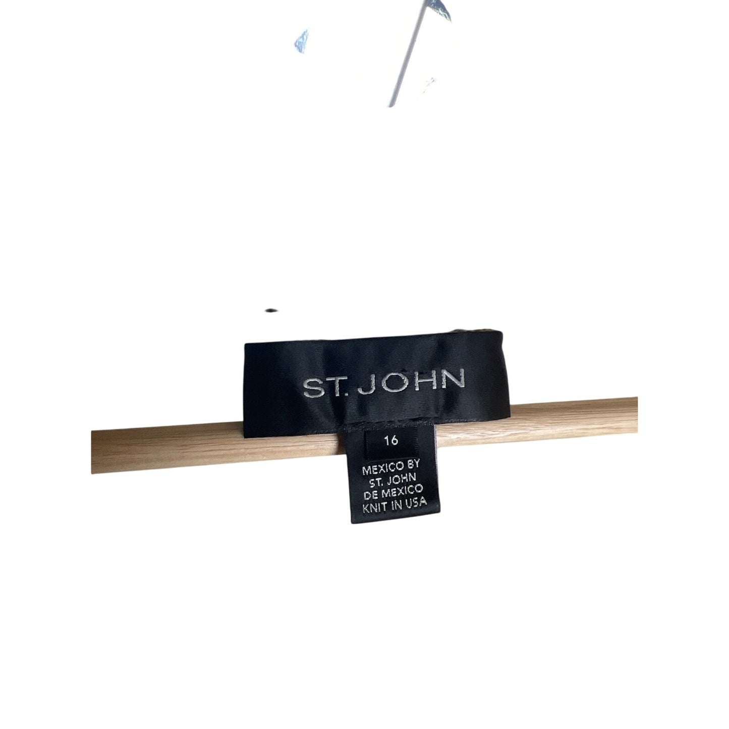 St. John Size 16 Women's Wool/Rayon White Dress Draped Neck Sleeveless