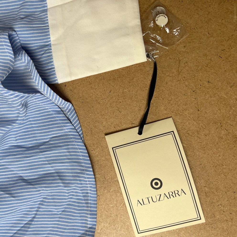 NWT Altuzarra Target Blue Long Sleeve Button Up Womens Size M