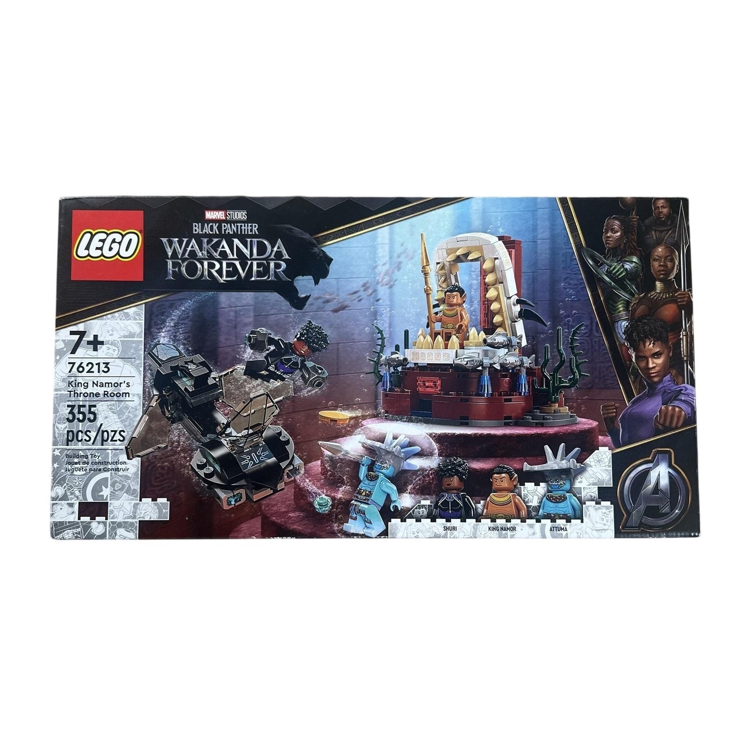 LEGO King Namor's Throne Room 76213 Marvel Wakanda Forever 355pcs New Sealed