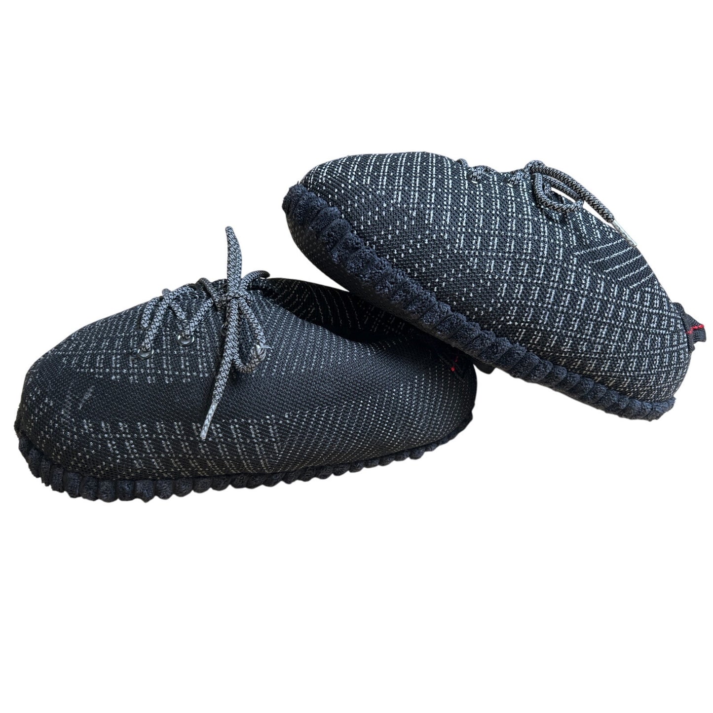 Sneaker Slippers Black Grey Non Slip Sole Indoor House Slippers Size 11-12