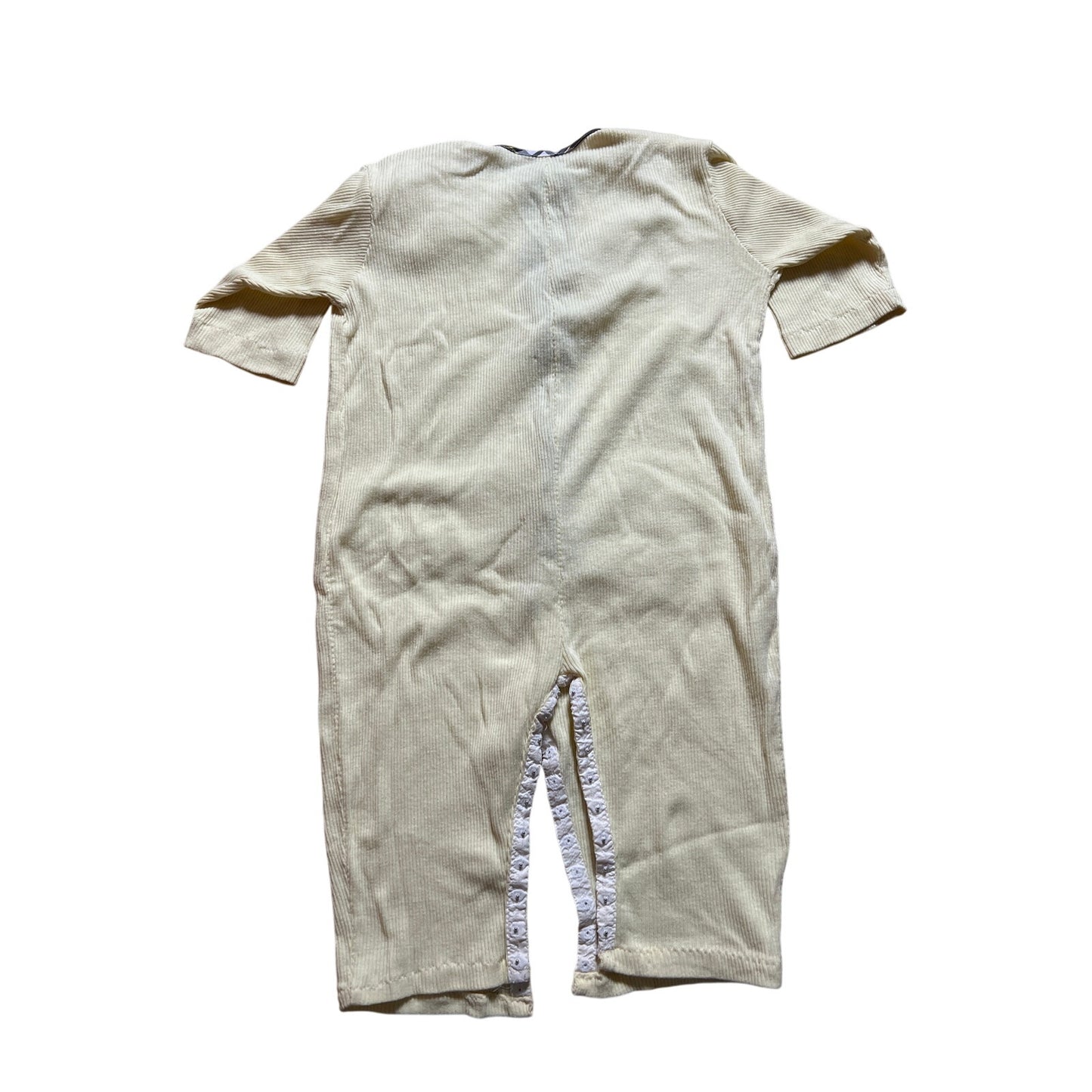 Handmade Toddler Cream And Plaid One Piece One Size