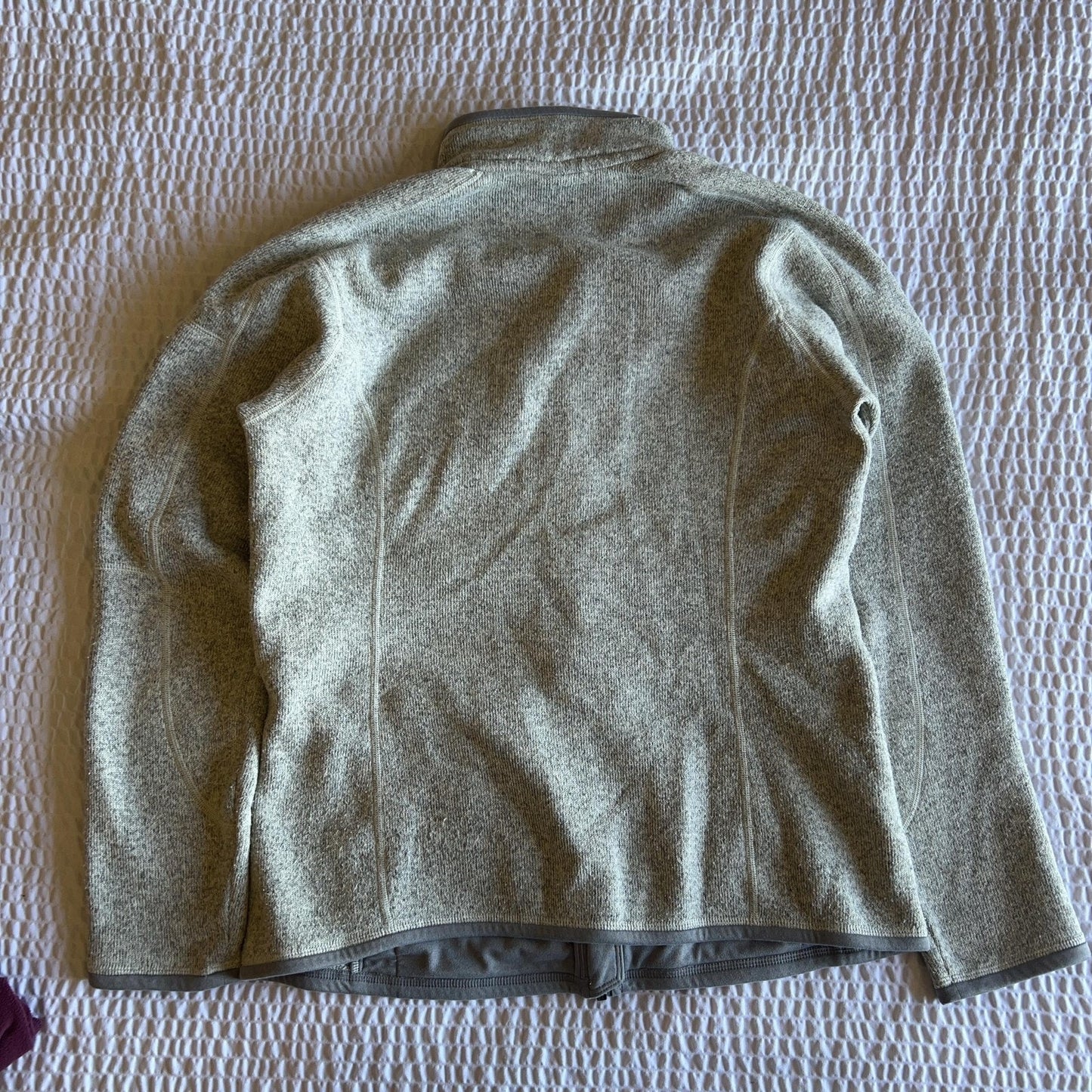 Patagonia Sweater Mens M Gray Full Zip Mock Neck Fleece Pockets Logo Casual