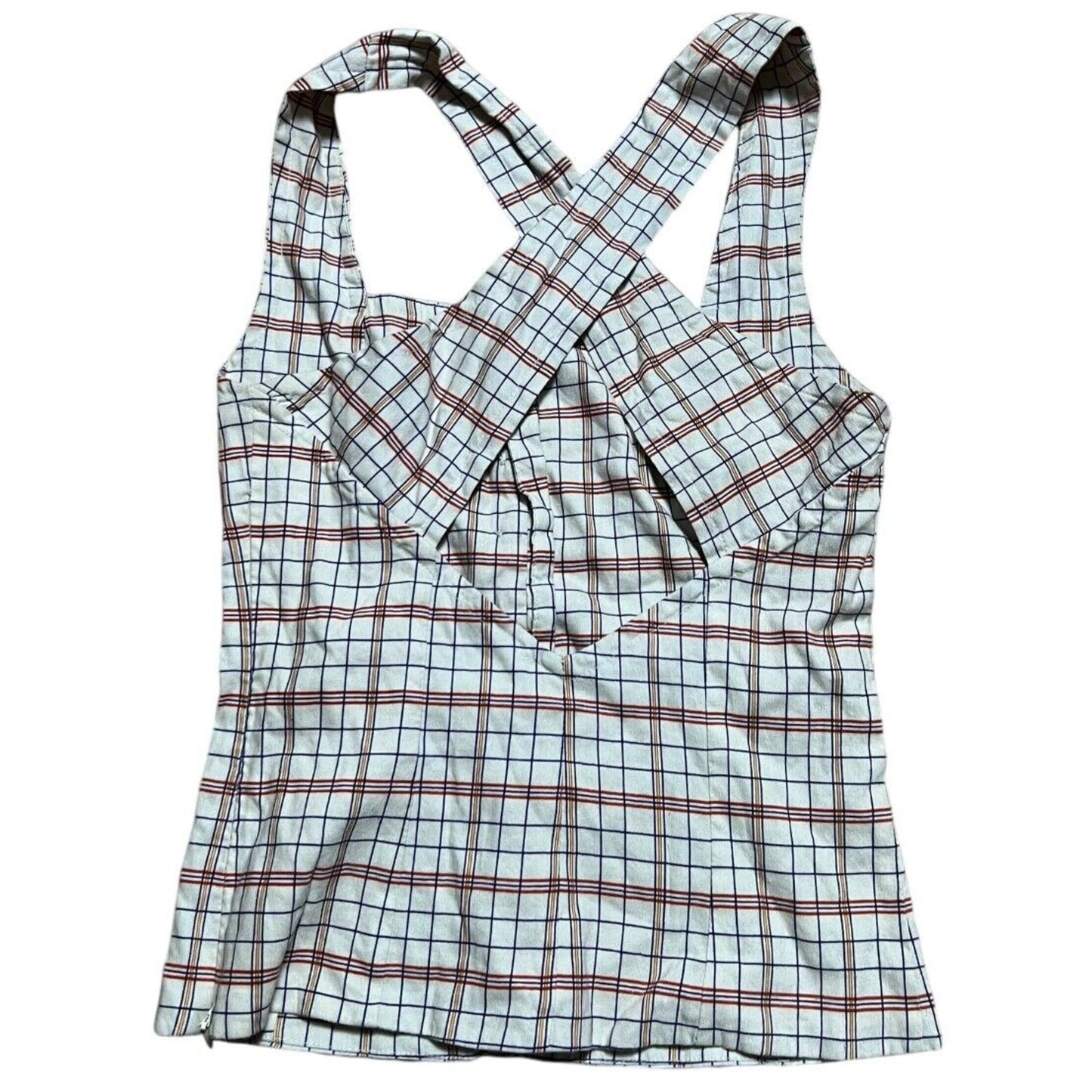 RTR 34 Women Summer Dress Plaid Design *Missing Button*