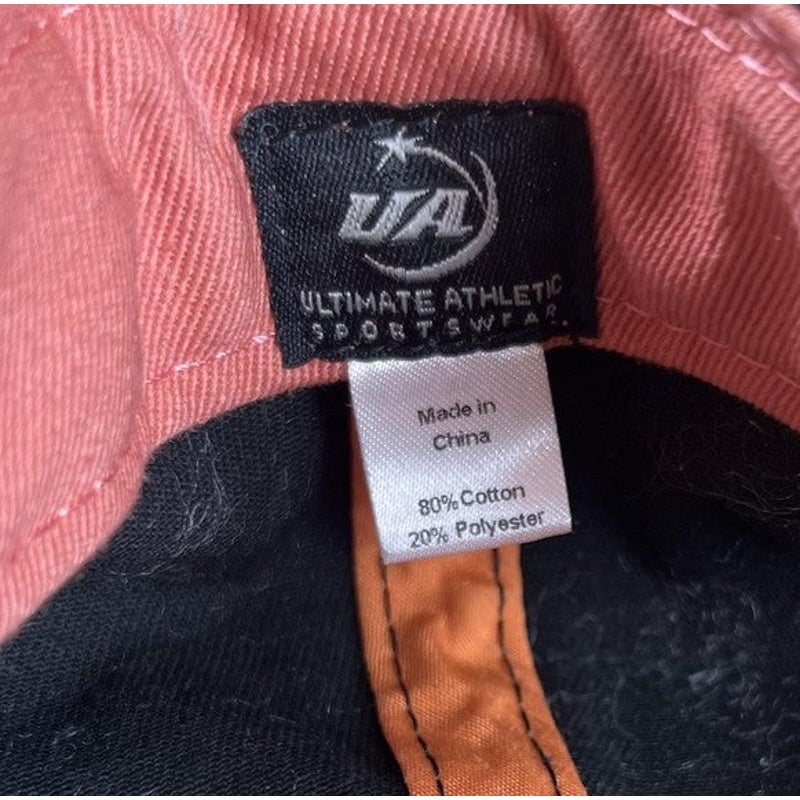Ultimate Athletic Sportswear Hat Cap Snap Back Mens One Size Black Striped