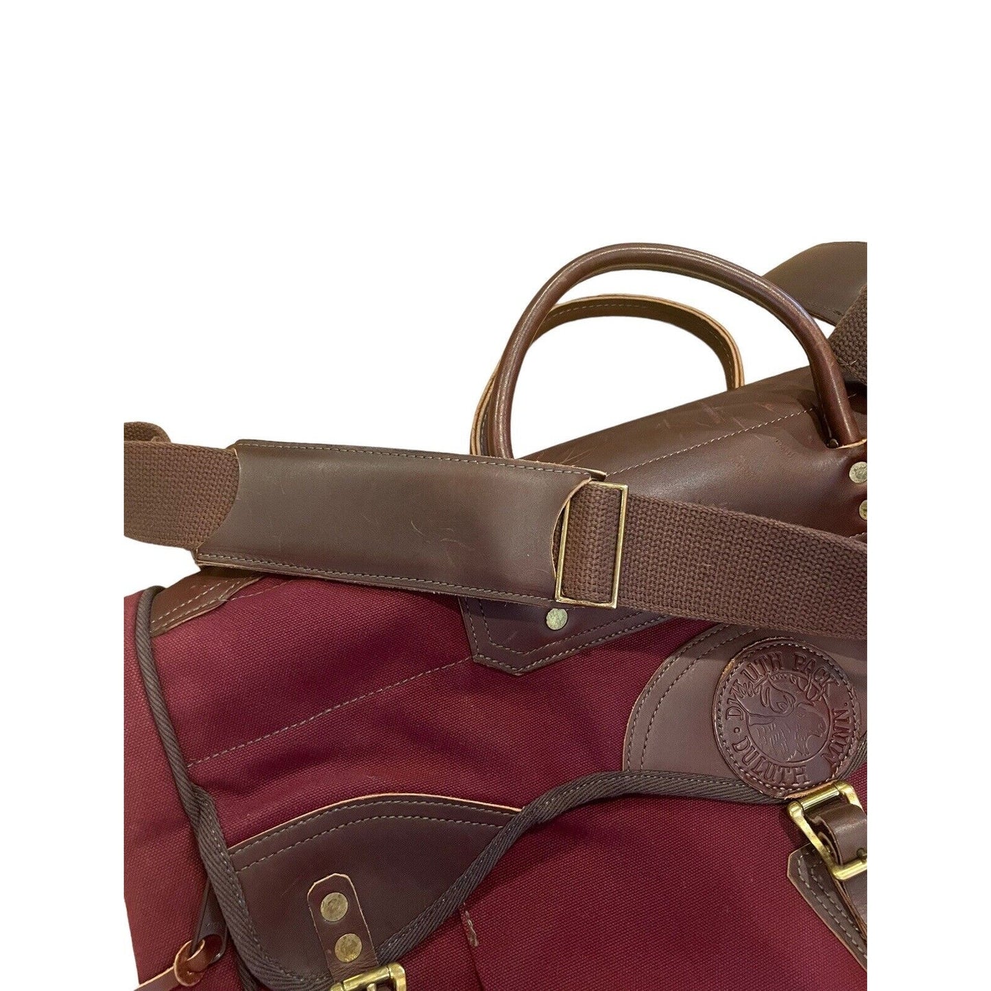 Duluth Pack Sportsman's Garment Bag In Waxed Canvas Burgundy EUC