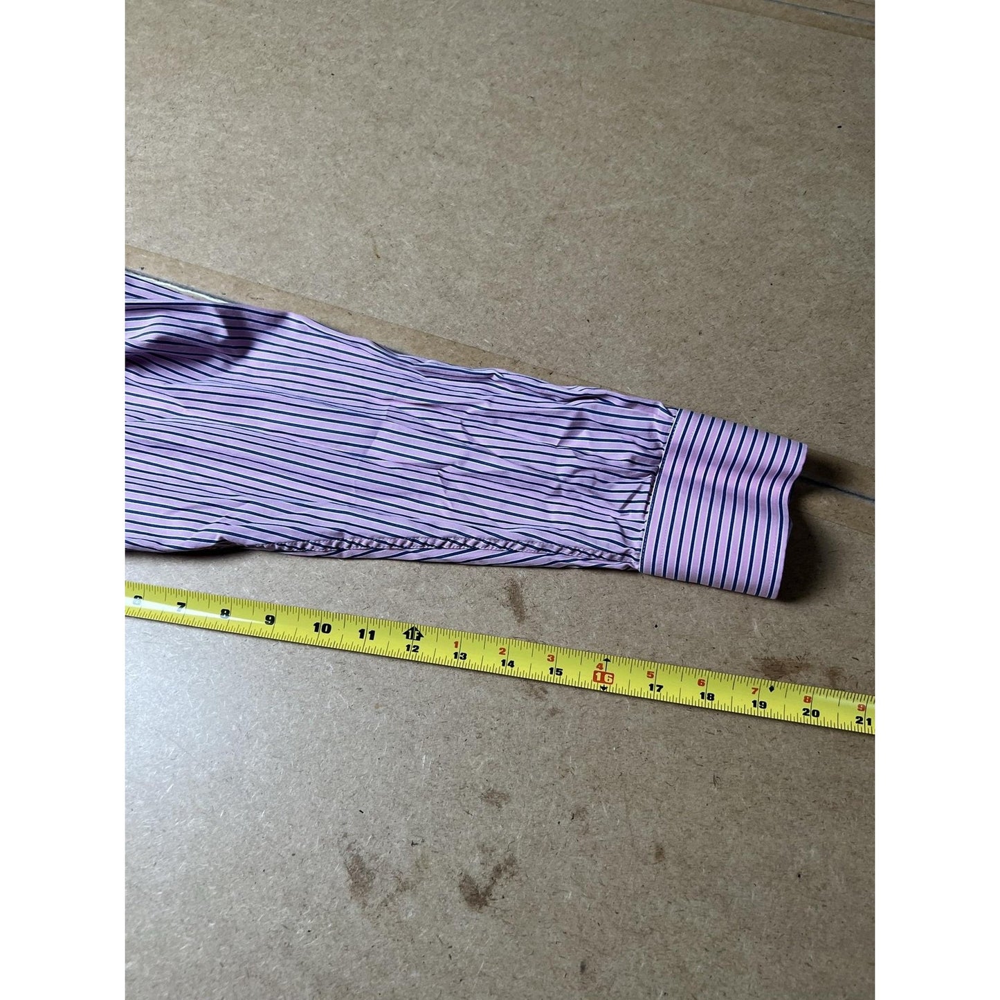 Hawes & Curtis Shirt Mens XL Pink Striped Long Sleeve Button Up Cotton Business