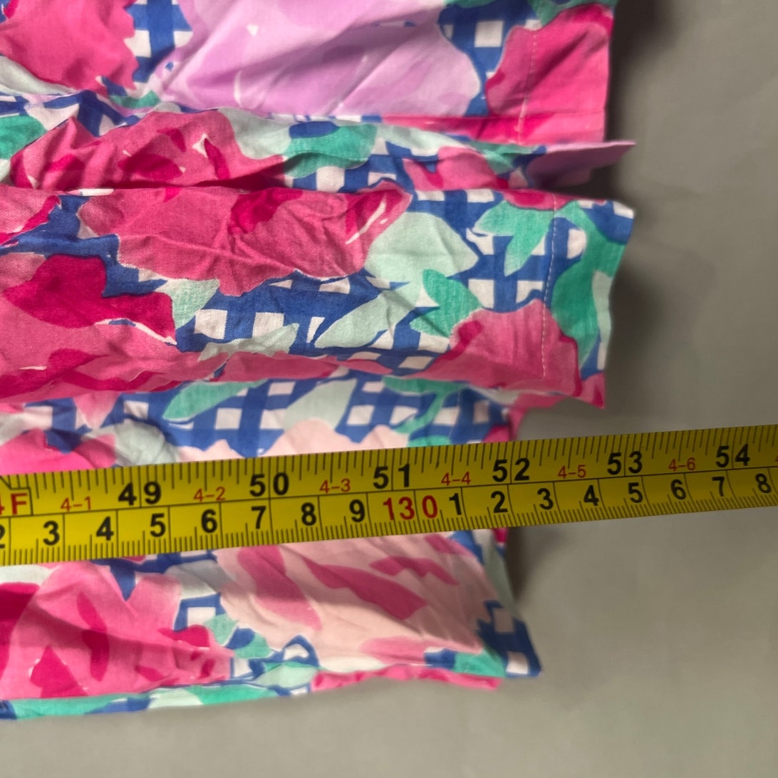 Vineyard Vines Kentucky Derby Run For The Roses Silk Blend Sleeveless Jumpsuit 6