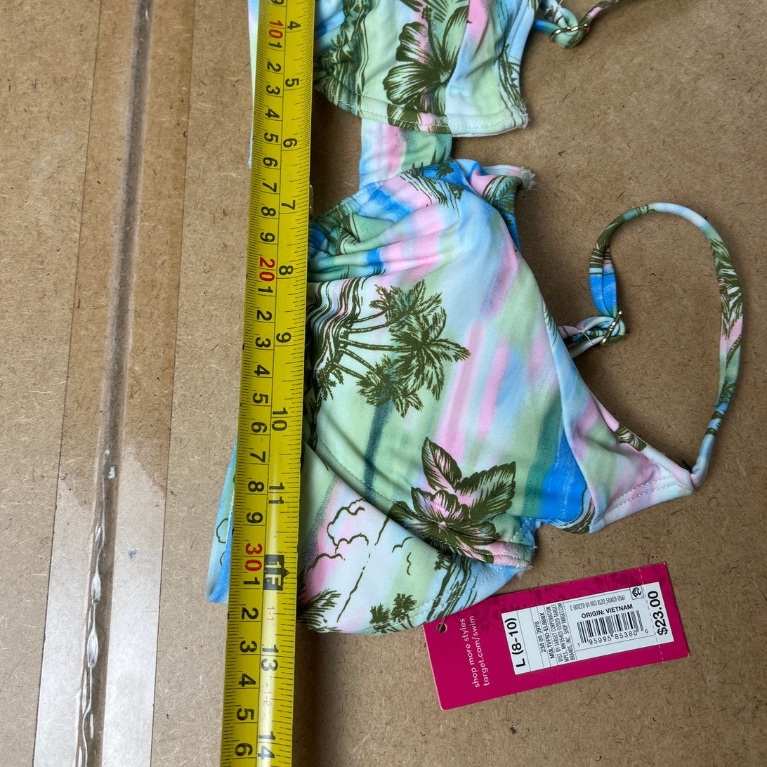 NWT Xhilaration Womens Junior's Size L Bikini Top Underwire Tropical Print