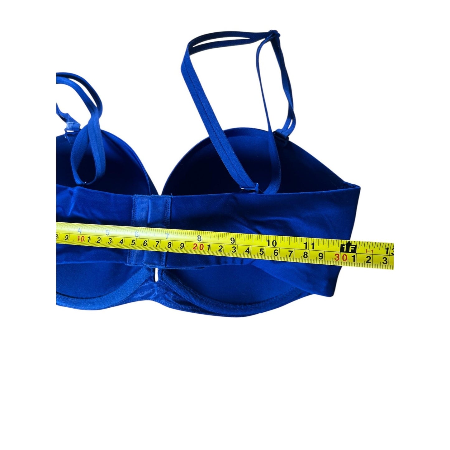 Victorias Secret Bra Womens 34DD Blue Satin Push Up Underwire Padded T Shirt