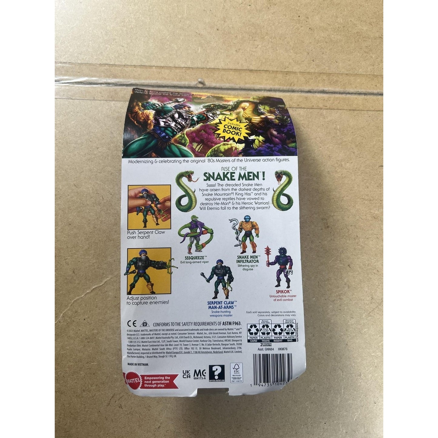 Mattel Masters Of The Universe Serpent Claw Man-At-Arms Green Figure Vietnam