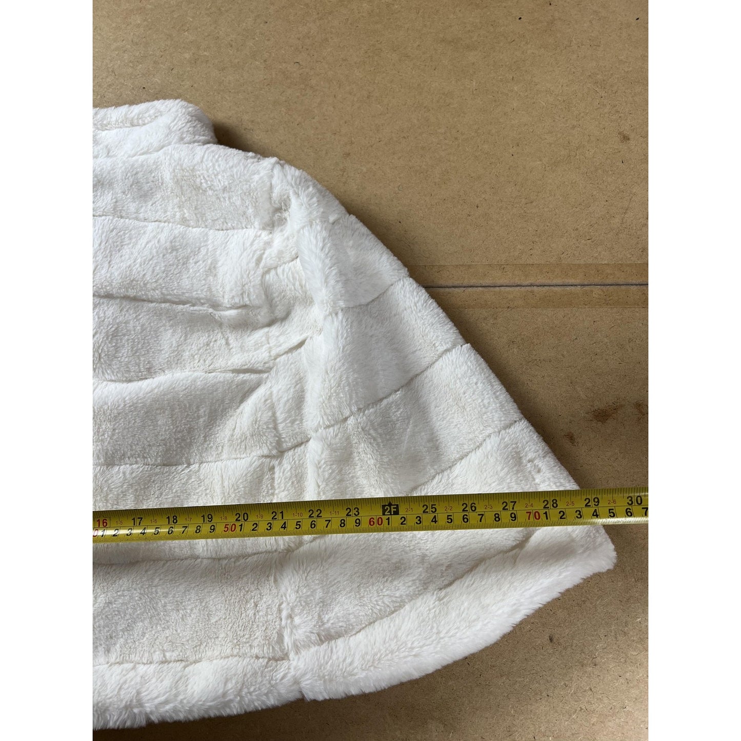 BHLDN Cape Sweater Womens M White Faux Fur Lined Satin Zipper Wedding Bridal