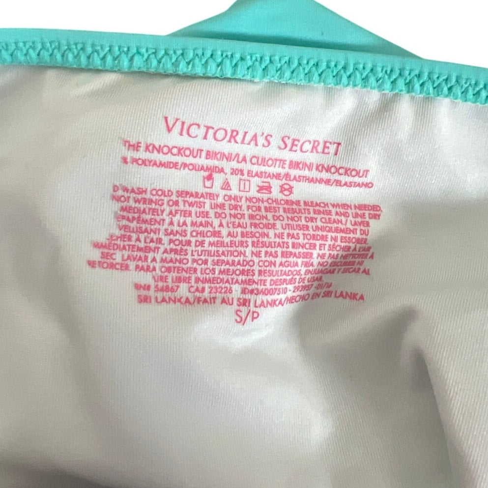 Victoria Secret The Knock Out Bikini Blue Bottoms Small