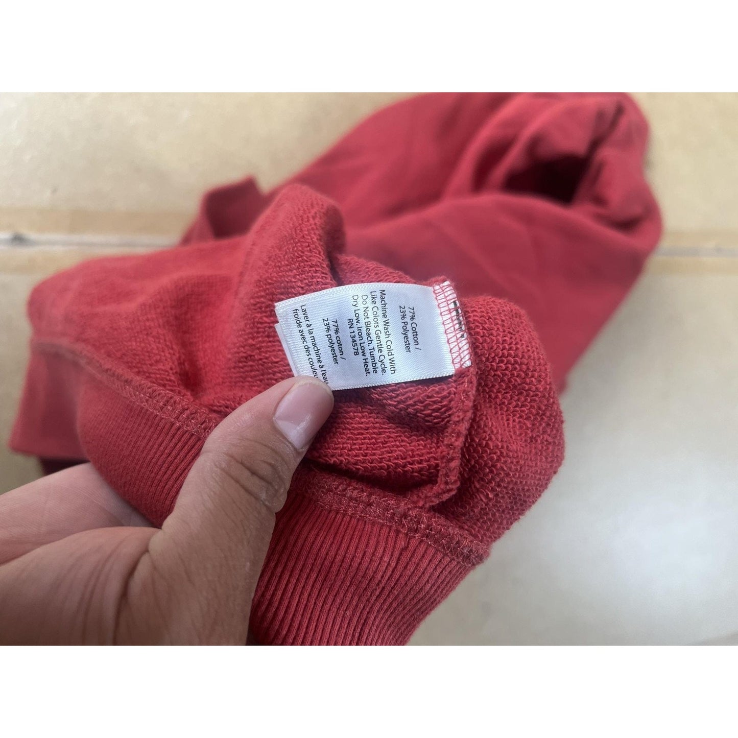 Vineyard Vines Sweater Mens L Red Pullover Mock Neck 1/4 Zip Pockets Logo