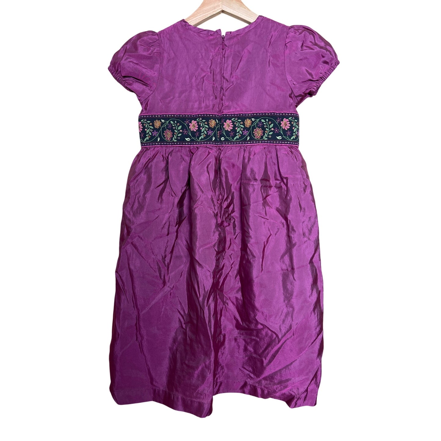 Hanna Anderson Purple Dress Size 10 Magenta Floral