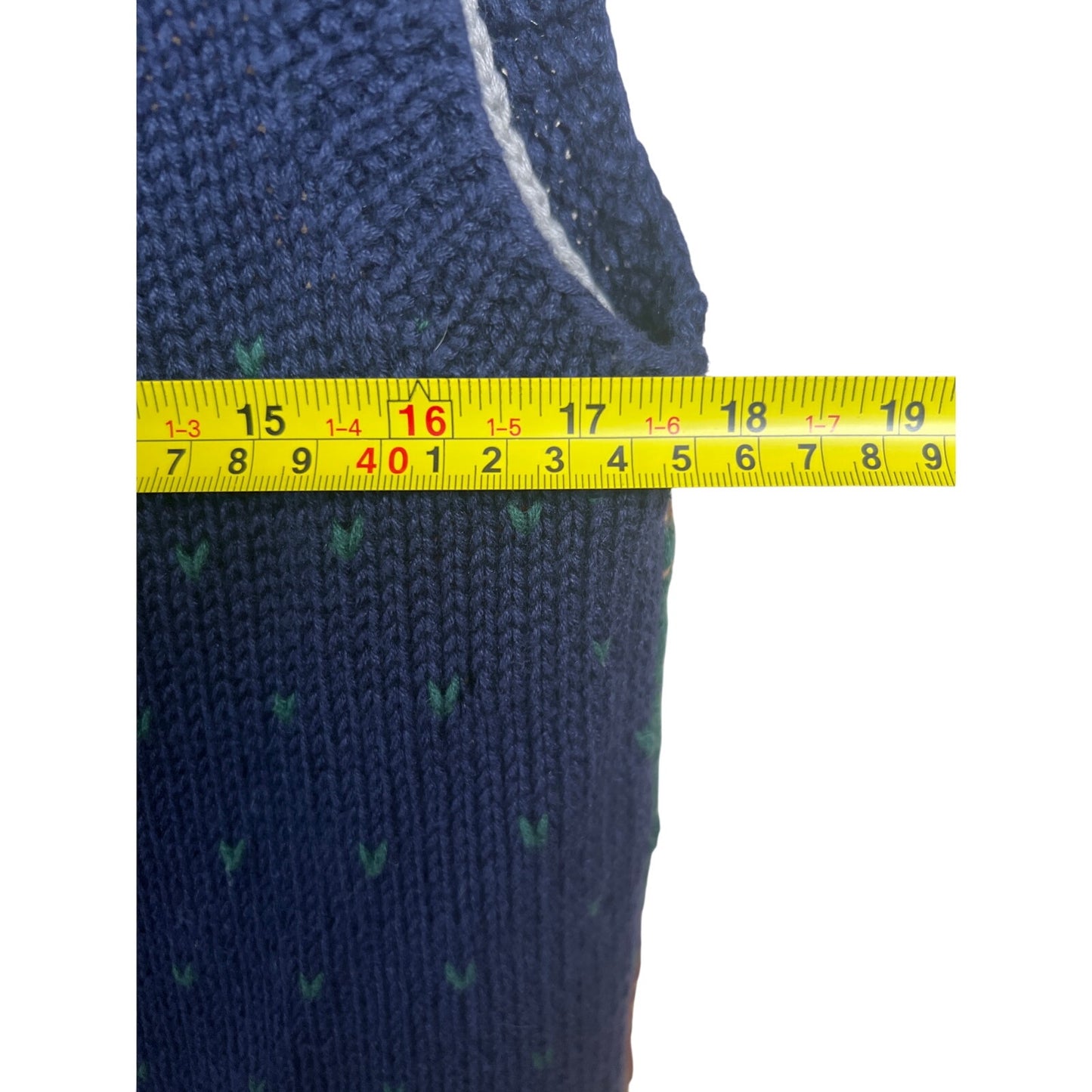 Signatures By Northern Isles Knitted By Hand Pets Size Large Vest Navy