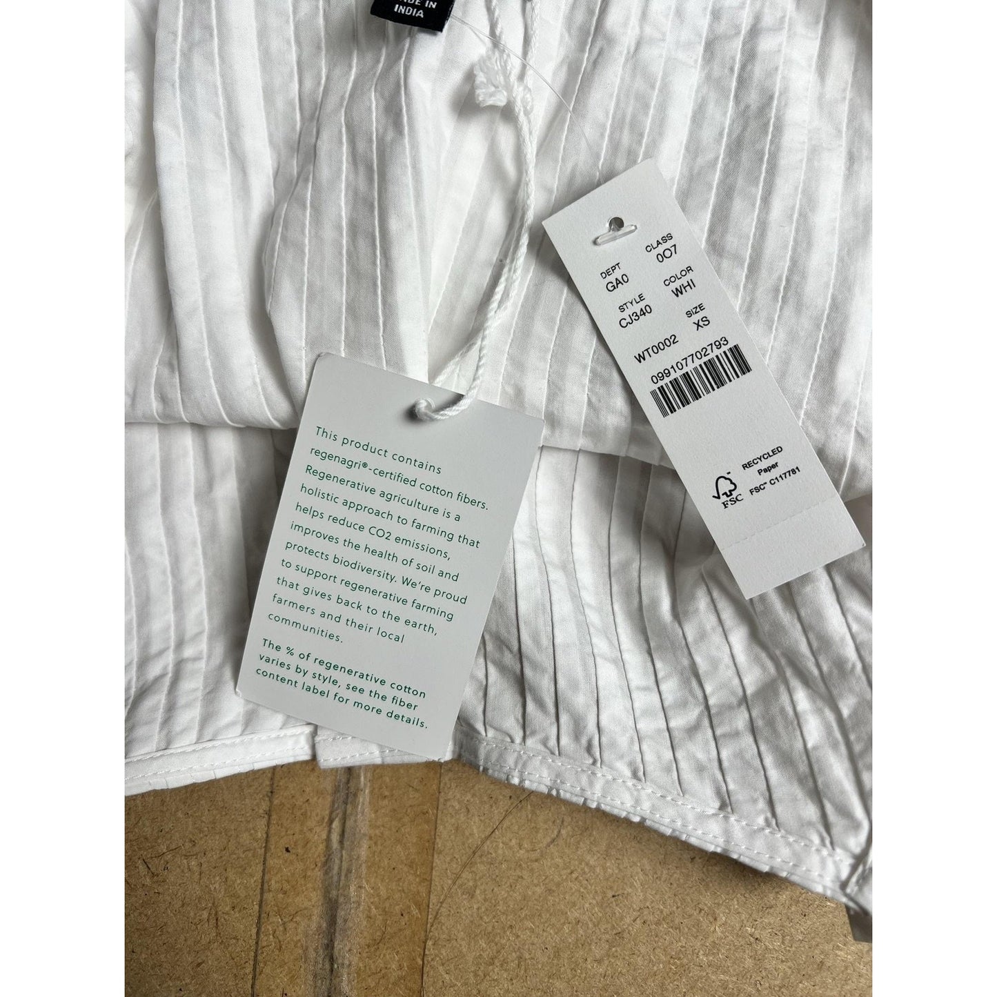 J.Crew Top Womens XS White Ruffle Strap Button Front Cropped Blouse Summer