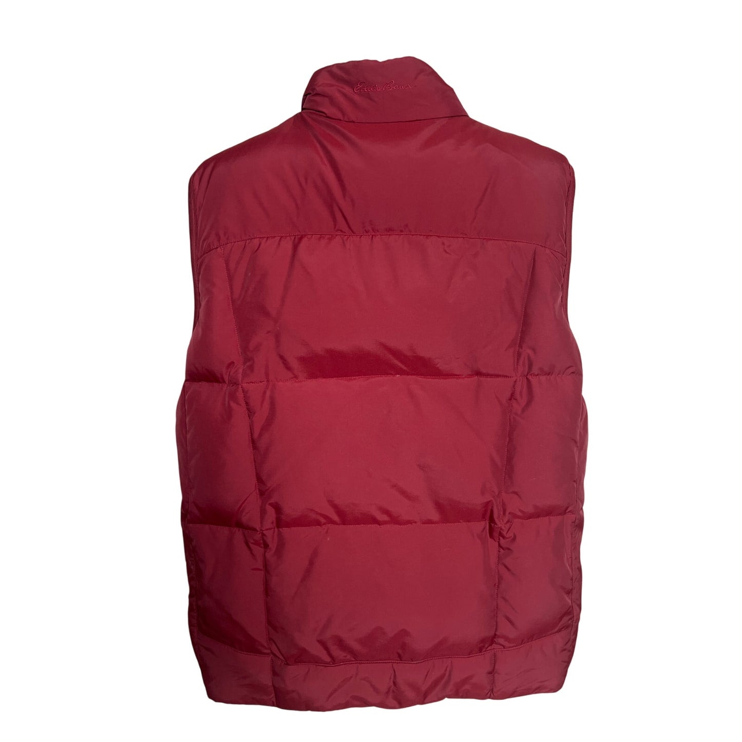 Eddie Bauer Goose Down Puffer Vest Red Mens Size L