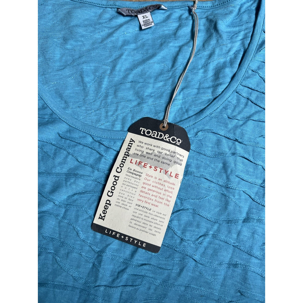 NWT Toad&Co Dress Womens XL Blue Scoop Neck Sundress Lightweight Travel Fitted