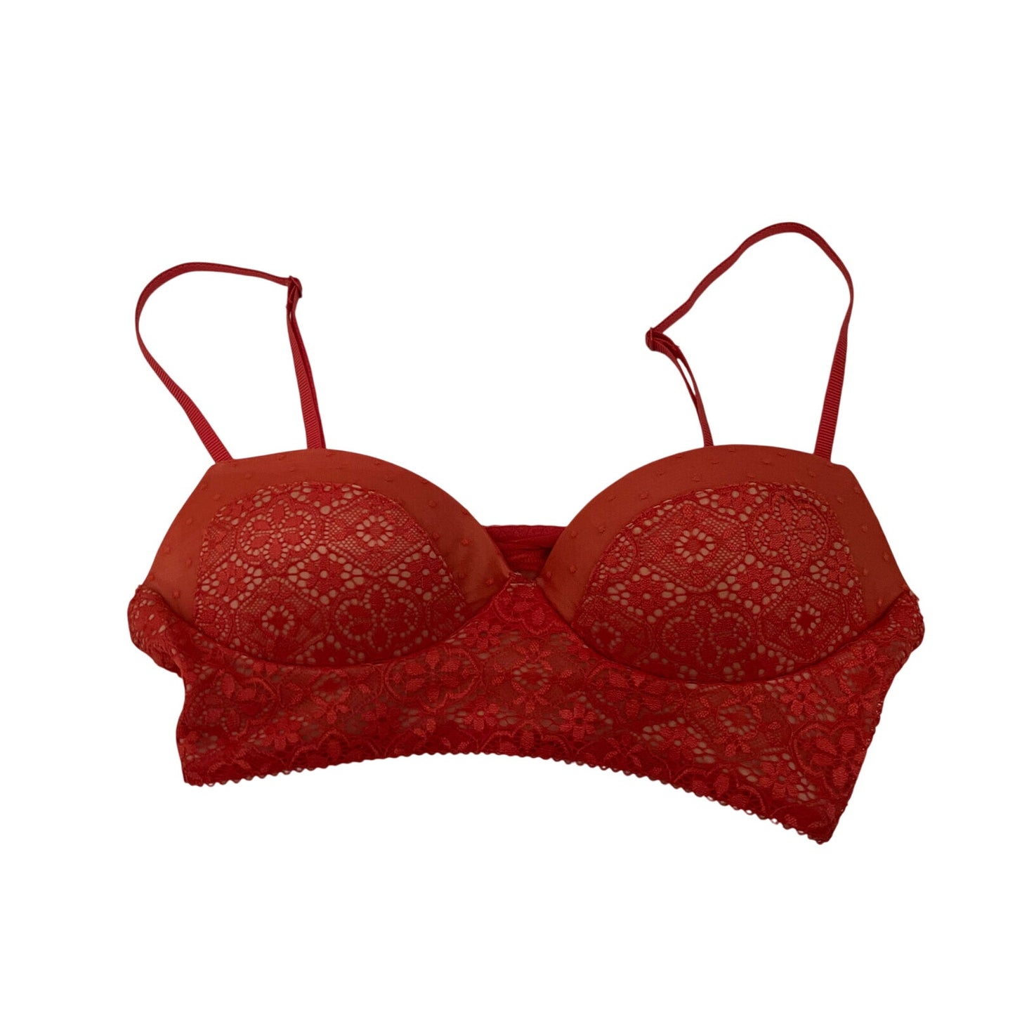 VICTORIA'S SECRET BODY BY VICTORIA PINK LACE LINED Padded BRA Small S