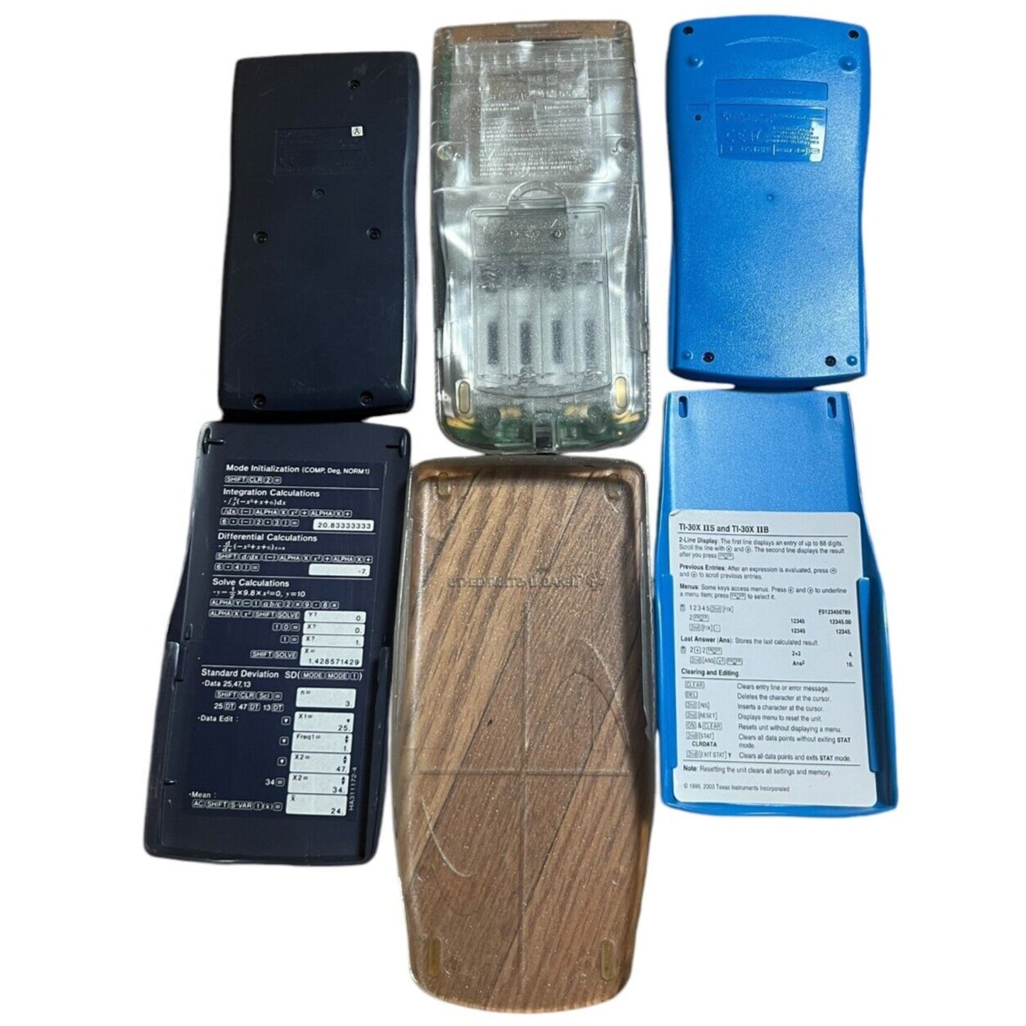 Texas Instruments TI83 Plus Silver, ti-30XIIS, Casio FX-115MS Calculators *Power