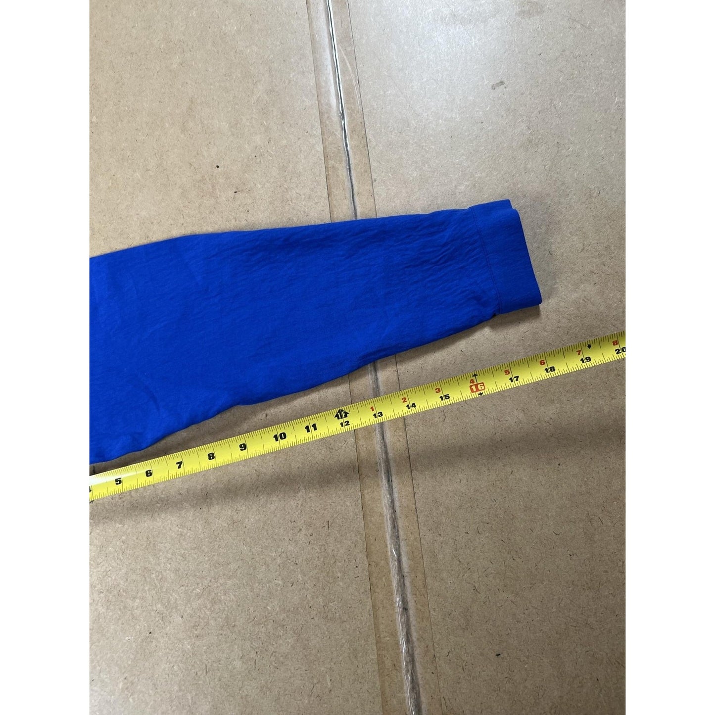 Blouse Womens L Blue V-Neck Long Sleeve Pleated Button Polyester Spandex