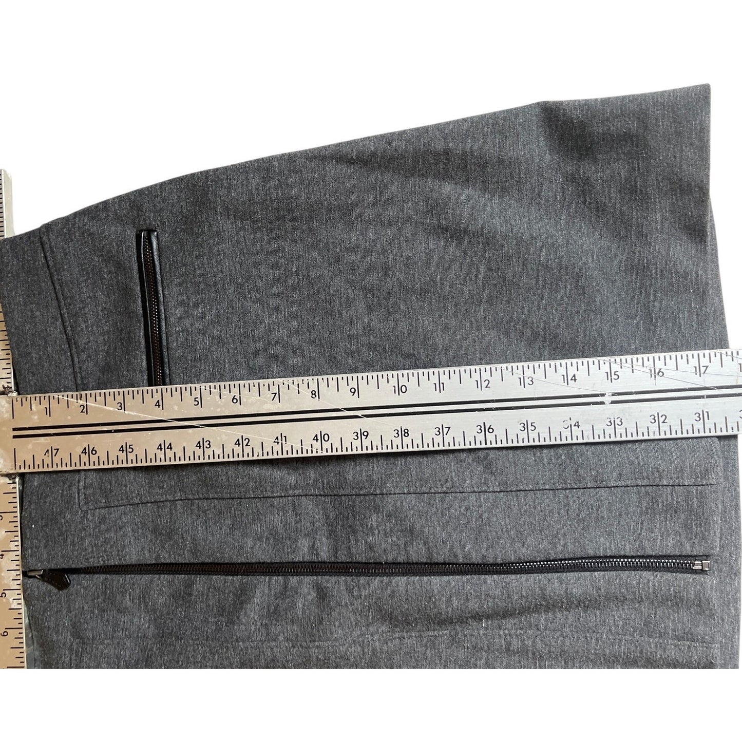 White House Black Market Heather Gray Women Skirt Size 12 Two Pocket