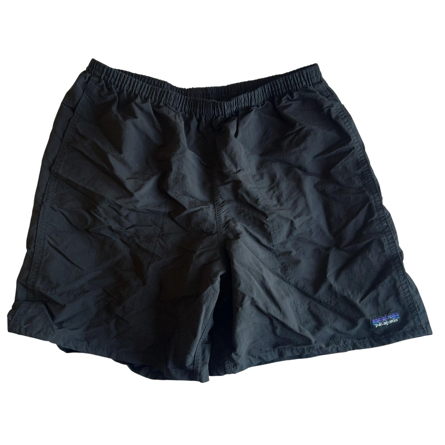 Patagonia Mens L Black Athletic Shorts 36 Waist Elastic Drawstring Mesh