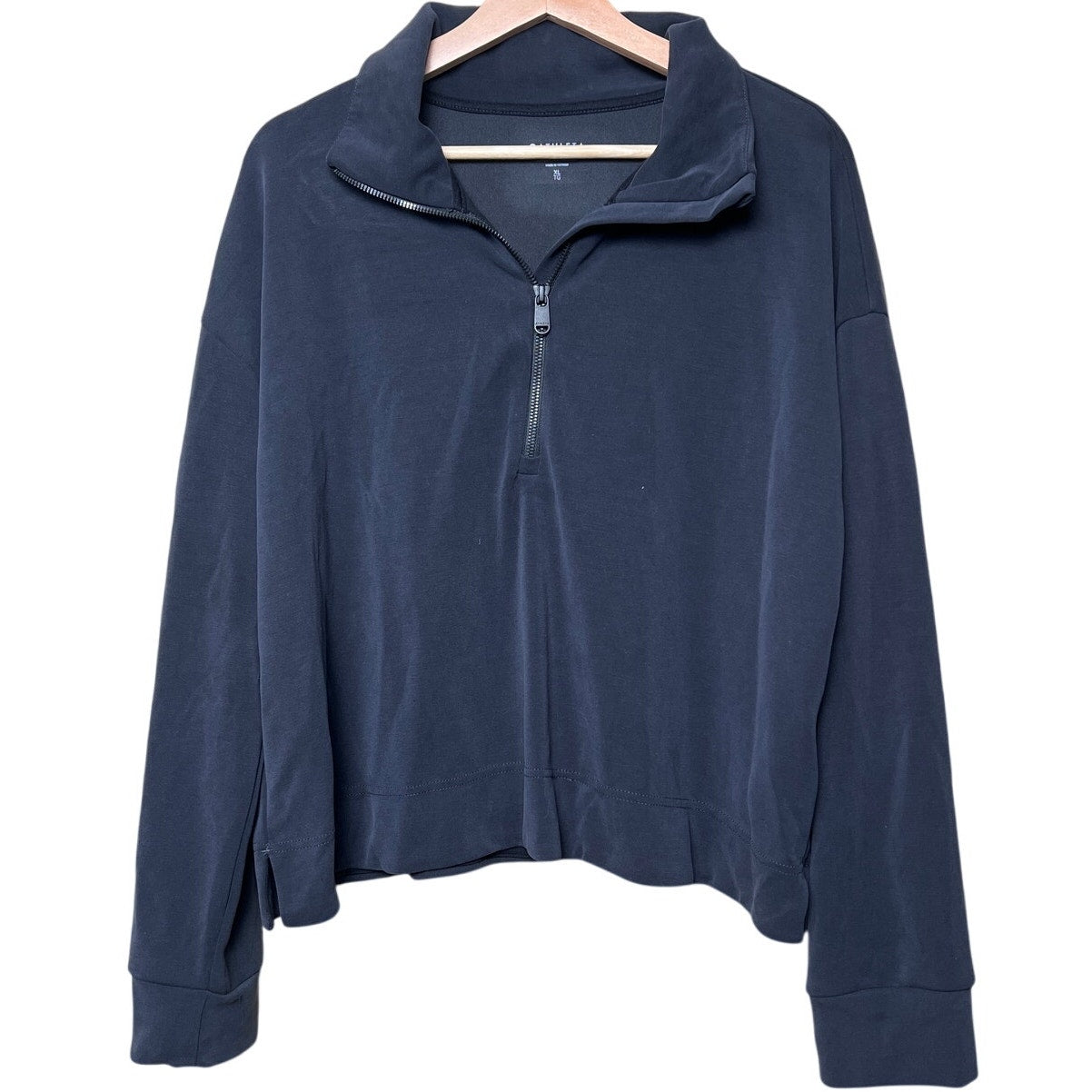 Athleta XL Half-Zip Black Pullover Women's Sweater