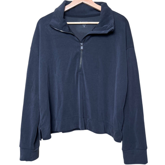 Athleta XL Half-Zip Black Pullover Women's Sweater