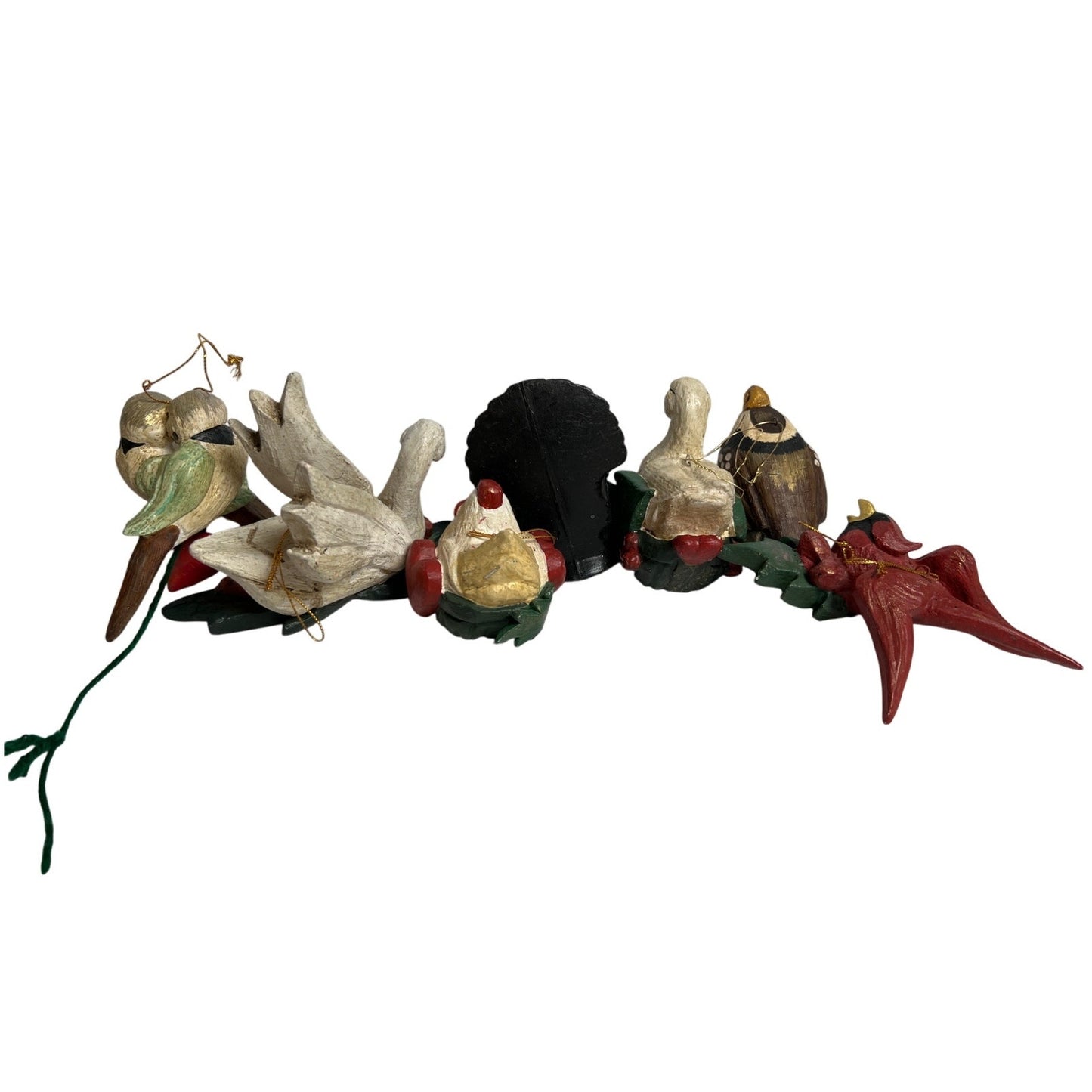 1989 House of Hatten Twelve Days of Christmas Swan Turkey Christmas Ornaments