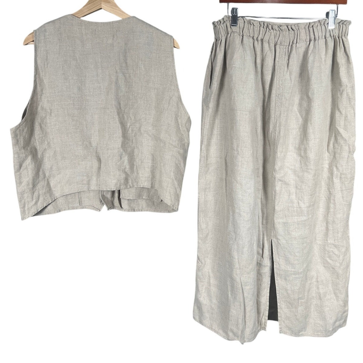 Flax By Jeanne Engelhart Vest & Long Skirt Women Linen Medium/Large