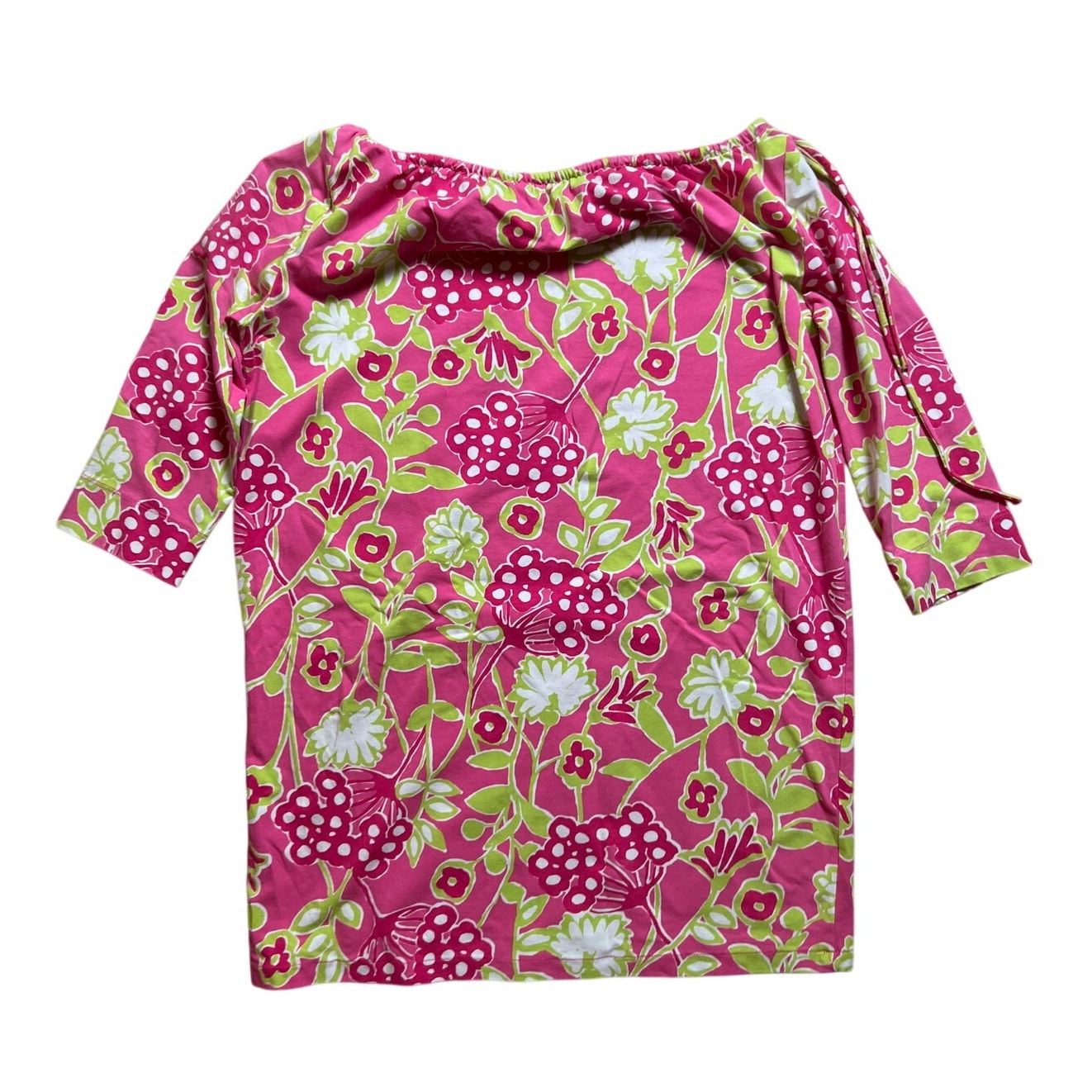 Lilly Pulitzer Pink Floral Women Off The Shoulder Top Size XS