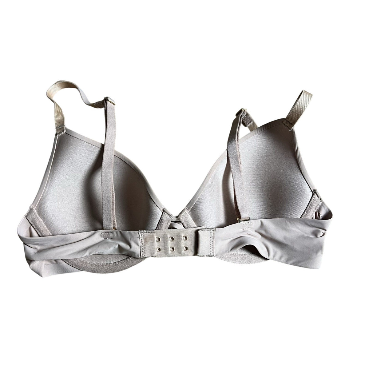 Soma Bra Womens 32B Beige T-Shirt Lightly Lined Plunge Molded Underwired Stretch