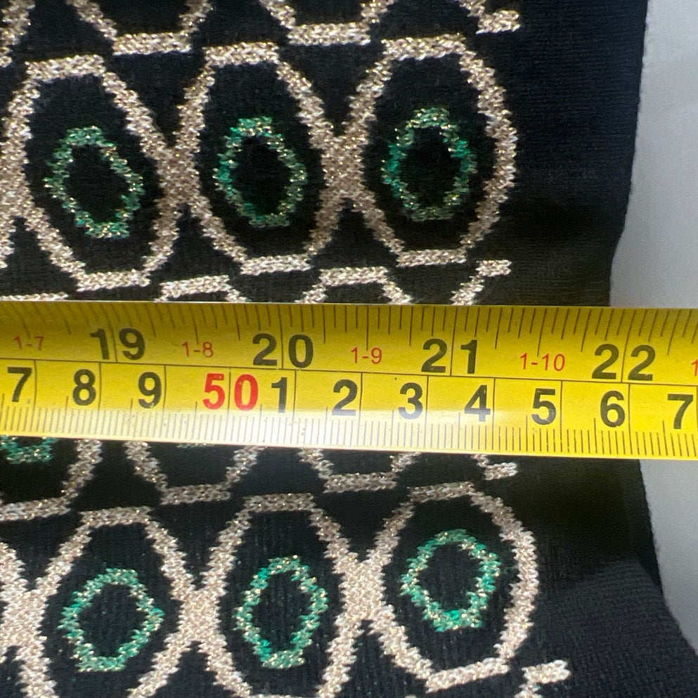 Louie Lucie Large Cardigan Blue Gold Button Up Cotton Blend 2 piece set