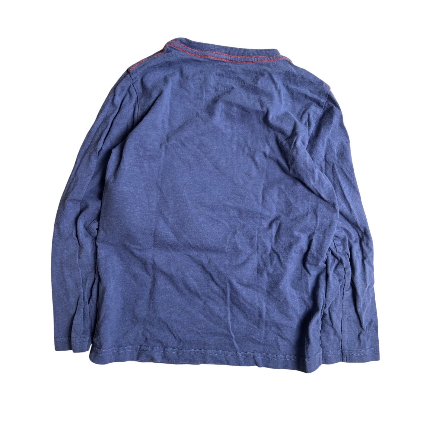 Mini Boden Boy 6-7 Blue Long Sleeve Frog On Boat Graphic